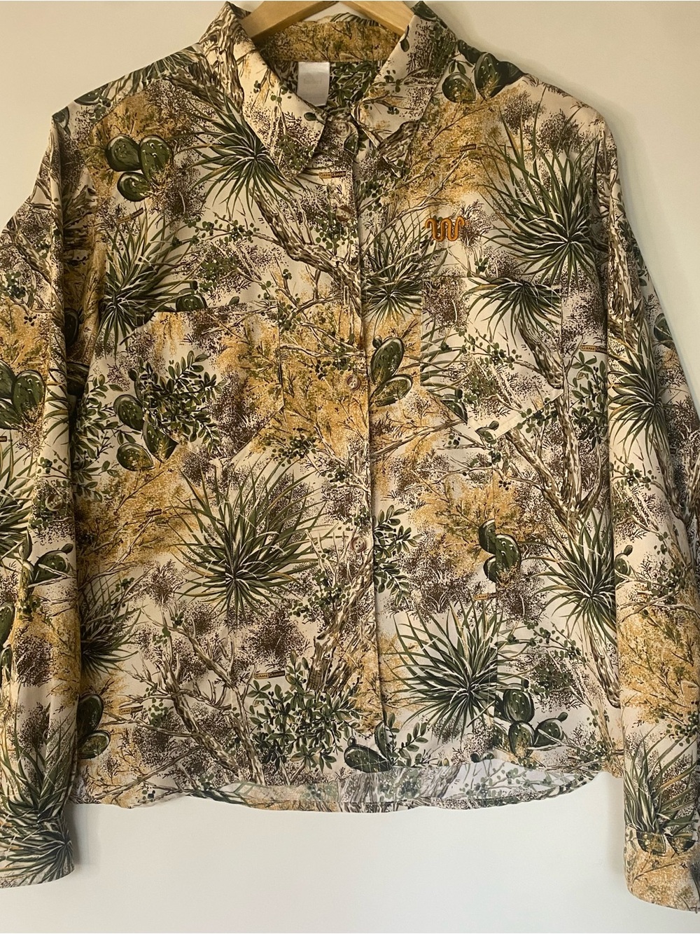 GameGuard Explorer Shirt Long Sleeve Womens M Desert Cactus Snake Print Western